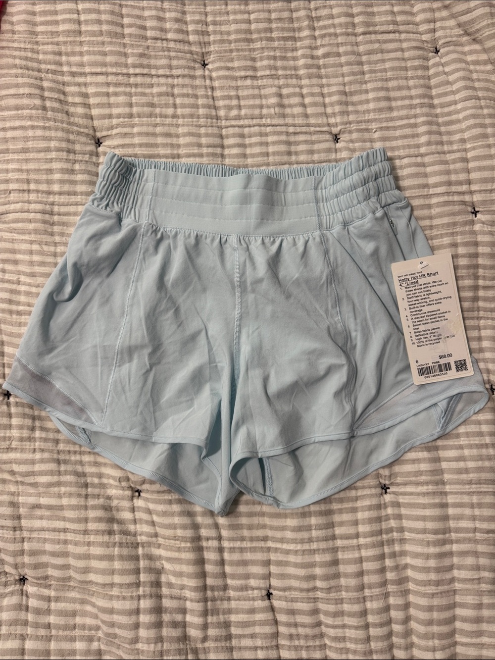 Lululemon Hotty Hot HR 4” Lined Powder Blue